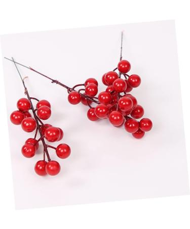 ABOOFAN 30 Pcs Christmas Red Fruit Decoration Artificial Berry Branches Berry Fruit Picks Artificial Berries Branches Christmas Berry Decorations Wedding Foam Banquet Artificial Flower - Buy Online on SooperMarket.com