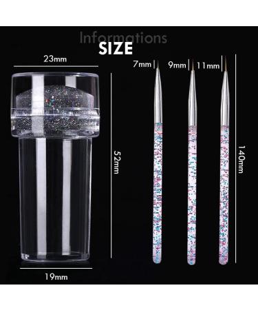 Clear Silicone Jelly Stamper Nail Art Brushes - French Tip Nail Design Manicure Tools - Buy Online on SooperMarket.com
