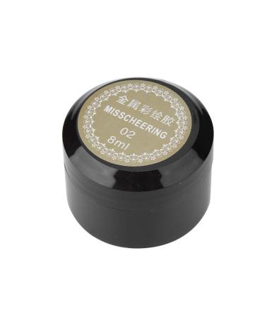 Socobeta 8ml / Bottle Nail Painted Gel Metallic Painting Gel Metallic Nail Art UV Varnish Lacquer 3D Metal Painting Gel Drawing Nail Gel(Golden 02)