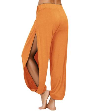 PACBREEZE Women's Maternity Jeans Over The Belly Slim Stretchy High Waist Denim Skinny Pants with Pockets A13: Orange XL