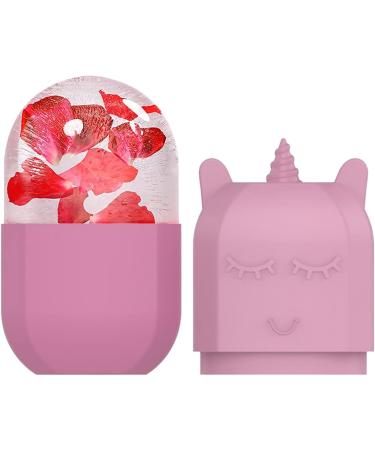 Ice Roller for Face - Portable Silicone Skin Care Tool | Reusable Ice Facial Roller to Brighten & Reduce Fine Lines (Pink - Buy Online on SooperMarket.com