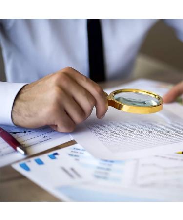 70mm 10X Handheld Magnifying Glass Shatterproof Reading Magnifier Real Glass Magnifying Lens with Imitation Mahogany Handle for Science Reading Book Inspection - Buy Online on SooperMarket.com