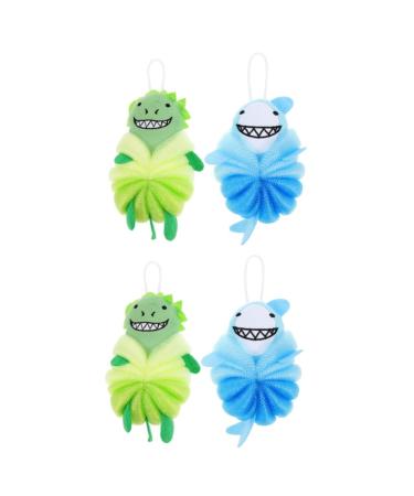 4 Pcs Baby Loofah Bath Scrubbers Bathing Supplies Bath Loofahs Shower Loofah Shower Scrubber for Body Loofah Sponge Body Scrubber Bathing Sponge Bubble Makers Bath Sponge