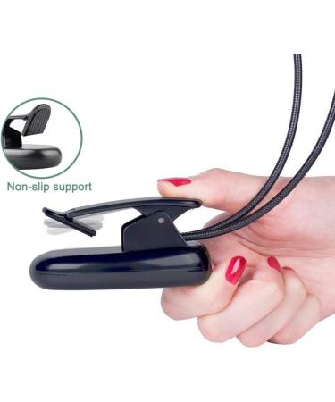 Portable LED Reading Lamp - 8 LED USB Clamping Light Flexible 360 Arm Ideal for Night Reading in Bed - Black - Buy Online on SooperMarket.com