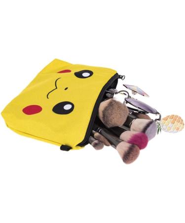 PREMYO Yellow Cosmetic Bag - Small Makeup Bag for Women & Pencil Case | Stylish Handbag Essential - Buy Online on SooperMarket.com