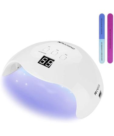 NAVANINO LED UV lamp for nails 48W nail dryer nail lamp suitable for all gels 30/60/99s timer infrared sensor LCD display