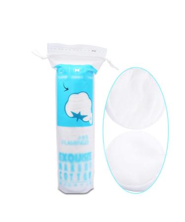 Portable Cleansing Cotton 100pcs Soft Pure Cotton Facial Pads Soft Cotton Round Cleansing Pads Dual Sides Allowing Surface Use Cotton Pads Soft Comfortable (Color : White Size : 6cm) 6cm White