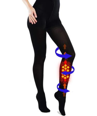 Haodasi Women's Medical Compression Pantyhose - 23-32mmHg Graduated Support Stockings for Varicose Veins - Black, Small - Buy Online on SooperMarket.com