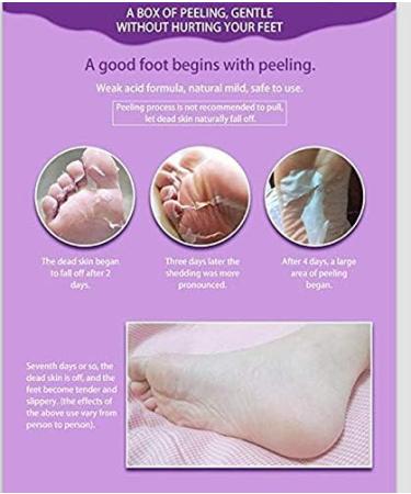 Exfoliating Foot Peel Mask - 2 Pairs | Remove Dead Skin in 3-7 Days | Lavender Scented Foot Mask for Soft Feet - Buy Online on SooperMarket.com