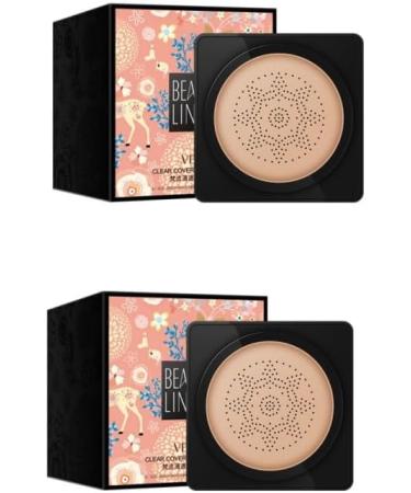 Lovelycat Mushroom Head Air Cushion BB Cream Even Skin Tone Makeup Base PrimerConcealer Lasting Nude Makeup Moisturizing Brightening Pigment CC Liquid Foundation (B-lvory) - Buy Online on SooperMarket.com