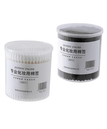 Mikinona 2 Cotton Swabs Cotton Buds Ear Plugs for Babies Ear Swab Iodine Swab Reusable Ear Buds Black Earbuds Black Ear Plugs Cotton Stick Swab Cottenelle Clean Baby