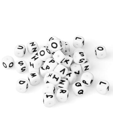 104PCS Square Silicone Alphabet Beads 12MM for DIY Jewelry Making | Weekjoey - Buy Online on SooperMarket.com