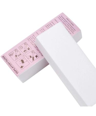 Tvoip 100 Sheet/Pack Disposable Professional Hair Removal Tool Depilatory Paper Nonwoven Epilator Women Wax Strip Paper Shaving Roll Waxing Smooth Legs