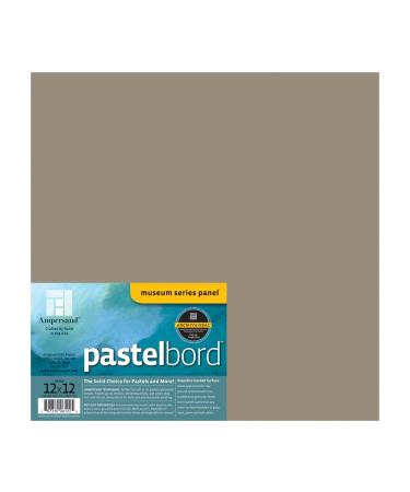 Ampersand Art Supply Pastel Painting Panel: Museum Series Pastelbord  12 x 12  Sand - 1/8 Inch Flat Profile