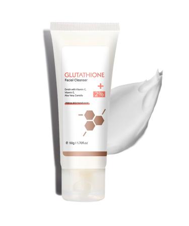 Glutathione Face Cleanser - Glutathione Face Wash With Aloe & Vitamin C Hydrating Facial Cleanser Gentle Cleanse Cleaning Pores Moisturising Cleanser For Dry Skin Acne Prone & Sensitive Skin