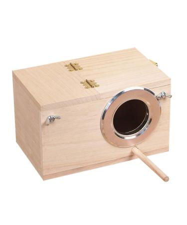 YJJKJ Pet Wood Parakeet Budgie Cockatiel Breeding Nesting Bird Aviary Cage Box