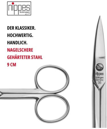 nippes Solingen Professional nail scissors made of hardened steel 9 cm scissors with claw straw addition to any pedicure manicure set quality from Solingen - Buy Online on SooperMarket.com