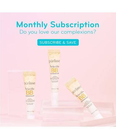 Purlisse BB Concealer - Oil-Free Moisturizing BB Cream for All Skin Types - Smooths Blemishes - 0.34 Ounce (Light) - Buy Online on SooperMarket.com