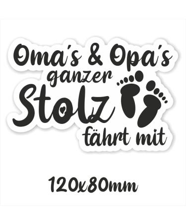 Foil Center - Grandma & Grandpa's Pride Drive Sticker 12x8 cm | High-Quality Car Tuning Decal | Fun Car Sticker - Made in Germany - Buy Online on SooperMarket.com