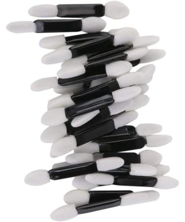 Eye Shadow Applicators Disposable Double Ended Sponge 50pcs Dual Sided Eyeshadow Brush Sponge Tipped Oval Makeup Applicator Eye Shadow Sticks Black Handle - Buy Online on SooperMarket.com
