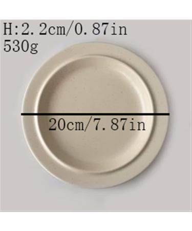 Serving Plates Dessert Plate Simple Round Tableware Beige Breakfast Plate Dinner Salad Plate Kitchen Restaurant Cafe Simple Plain Plate for Appetizer Dinner and Desserts - Buy Online on SooperMarket.com