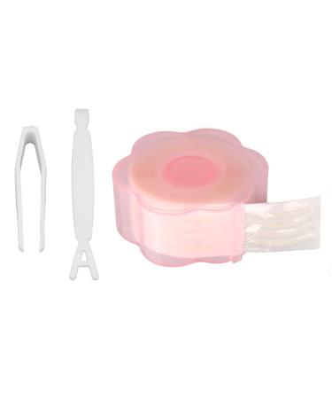 360pcs Lace Eyelid Lifter Tape Invisible Fiber Double Eyelid Tape Stickers Roll Lace Mesh S Shape Water Adhesive Eyelid Stickers for Droopy Uneven (with Fork Rods and Tweezers)