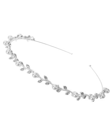 WINOMO Wedding Bridal Rhinestone Pearl Tiara Hair Barrettes Hairband Hair Loop Headband