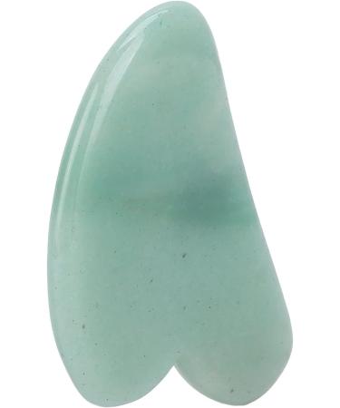 Aventurine Scraping Board Face Massage Tool Gua Sha Green Unique Design for Meridian Dredging  - Buy Online on SooperMarket.com