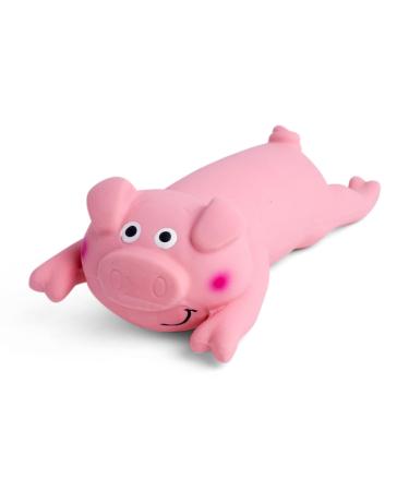 Petface Latex Lounging Pig Soft Chew Dog Toy Lounging Pig One Size