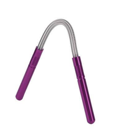 Spring bend epilator feather epilier tool face-hair remover stainless steel-beauty-feather thread tool cleaning Face-hair make-up (purple)