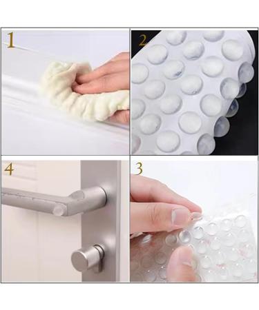 100 Pcs Self-Adhesive Rubber Furniture Buffers | Transparent Protective Bumper Pads for Drawers Cupboards & Notebooks - International Shipping - Buy Online on SooperMarket.com