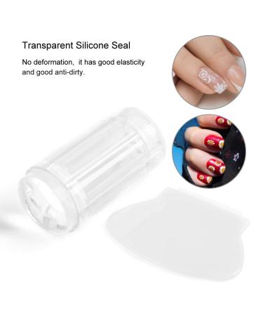 Buy Nail Art Seal Tool - Transparent Silicone Stamp & Scraper for DIY Manicure | International Shipping Available - Buy Online on SooperMarket.com