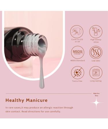 Maykawe Gel Nail Polish Set with 48W Nail Lamp - 6 Nude, Gray, Pink, Purple Colors - Base Top Coat, Manicure Tools - Shellac Nail Art Kit for Beginners - Home Salon Starter Kit - Buy Online on SooperMarket.com