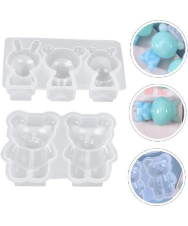 2pcs Coaster DIY Doll Shape Pendants Silicone Baking Mold Ornaments Adorable Ornament Dessert 11.5X6.3X2.4CM White - Buy Online on SooperMarket.com