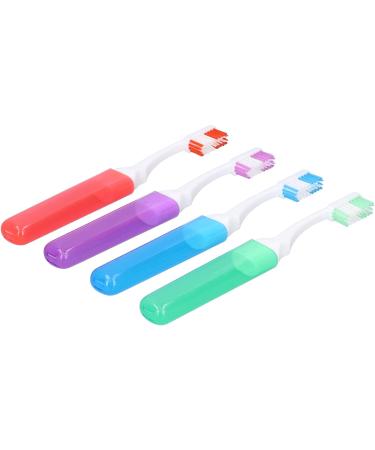 Portable Toothbrush 4 Pack - Fine Hair Oral Cleaning for Travel & Stain Removal - Buy Online on SooperMarket.com