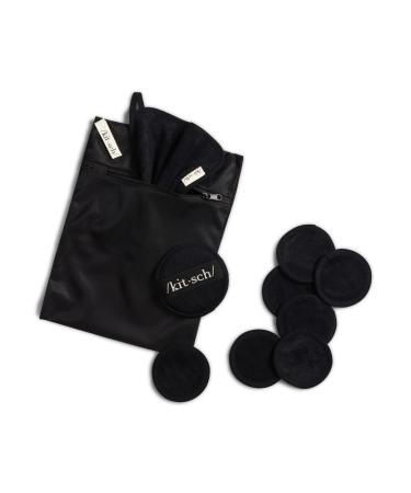 Kitsch Ultimate Cleansing Kit: Cotton Face Pads, Washable Rounds, Exfoliator Sponge, Face Towel - Reusable Makeup Remover Pads, Organic Cotton - Holiday Gift - Buy Online on SooperMarket.com
