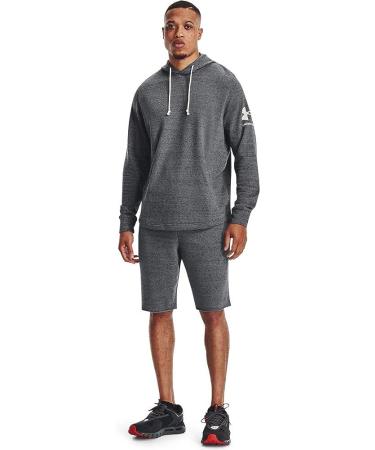 Under Armour Men's Rival Terry Shorts - Pitch Gray/Onyx White - Size Large - Buy Online on SooperMarket.com