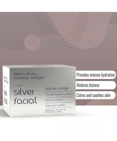 Aroma Magic Silver Facial Kit - 7 Steps Hydrating Skincare Set for Dry & Sensitive Skin | Multi-Use Facial Care for Radiant Glow - Buy Online on SooperMarket.com