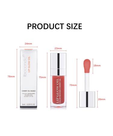 GL-Turelifes Plumping Lip Gloss Oil | Hydrating & Tinted Balm | Transparent Lip Oil | Long-Lasting Nourishing Formula | Non-Sticky Glitter Shine | Primer Lip Tint (007Raspberry) - Buy Online on SooperMarket.com