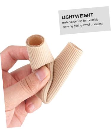 Plafope 2pcs Gel Finger Toe Cover - Silicone Thumb Protector Bandages for Finger Support and Wound Healing - Flesh Color - Buy Online on SooperMarket.com