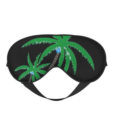 SSIMOO Coconut Tree Soft Sleep Eye Mask Female Breathable Eye Patch Perfect for Travel and Relaxation Black