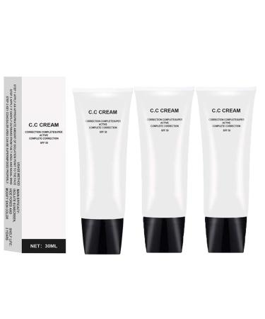 Cc Cream for Mature Skin Skin Tone Adjusting Cc Cream SPF 43 Color Correcting Cream Cosmetics CC Cream Colour Correcting Self Adjusting for Mature Skin (3pcs)