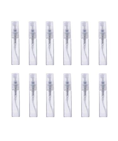 12 x 3 ml of clear mini-glass spray bottles empty refillable perfume make-up atomizer portable travel cosmetic trial bottles containers transparent 5ml