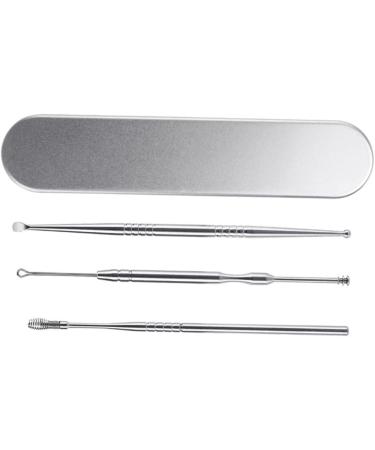 Stainless Steel Ear Spoon Set - 3pcs Ear Cleaner Kit for Ear Wax Removal - Buy Online on SooperMarket.com