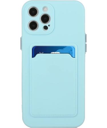Tivenfezk Nadoli Silicone Case for iPhone 15 Pro Max | Ultra Thin Shockproof & Scratch-Resistant Wallet Cover with Credit Card Holder - Blue - Buy Online on SooperMarket.com