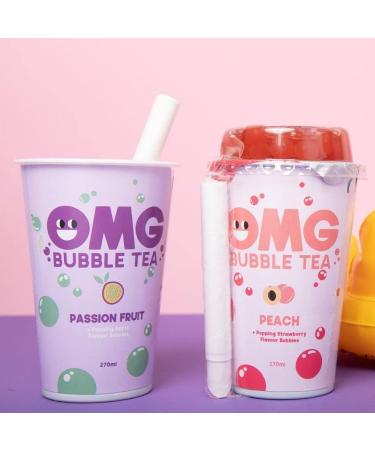 GITABI OMG BUBLE TEA 10x270ML - Normal Is Boring Fruit Bubble Tea Kit with Bubbles and Straws Set Passion Fruit Syrup and Popping Apple Flavour Bubbles - Buy Online on SooperMarket.com