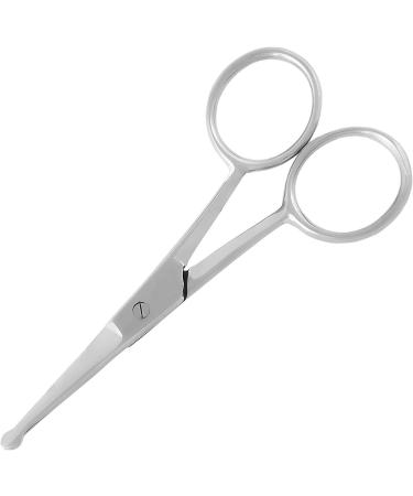 Nail Scissors Cuticle Scissors Rounded Tip Extra Strong Multi-Purpose Stainless Steel Manicure Scissors for Nose Hair Eyebrow Eyelash Dry Skin