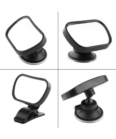 Universal Adjustable Car Baby Rear View Safety Mirror - Suction Cup & Clip - Black | 1 Piece - Buy Online on SooperMarket.com