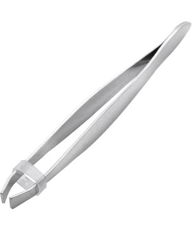 Kliplinc 2X Silver Tone Slanted Flat Tip Metal Hair Eyebrow Tweezer Cosmetic Tool for Lady - Buy Online on SooperMarket.com