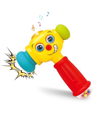 Hola Baby toys from 1 year music hammer play with rattles educational games birthday gift children's toys from 1 year young girls with light & sound